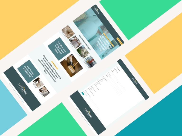 Chic Shine Cleaning Raleigh Web Design Project